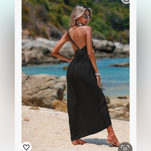 NWT DOSE black semi sheer swim cover-up one size 4-12 - Picture 3 of 10